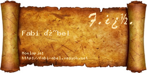 Fabi Ábel névjegykártya