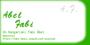 abel fabi business card